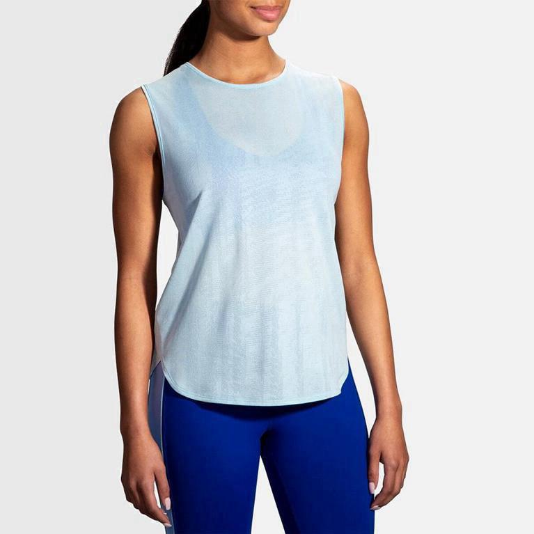 Brooks Spirit Womens Running Tank Top - Blue - Philippines (365124RKW)